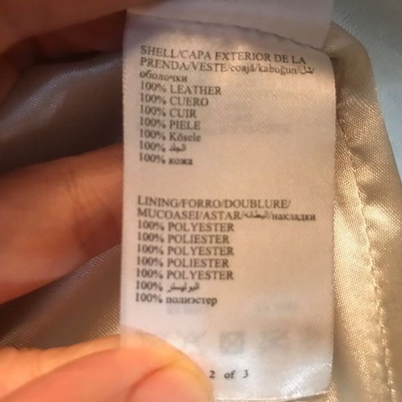 Bebe Ivory 100% genuine leather motor asymmetric jacket with ruched sleeves s - Picture 11 of 11